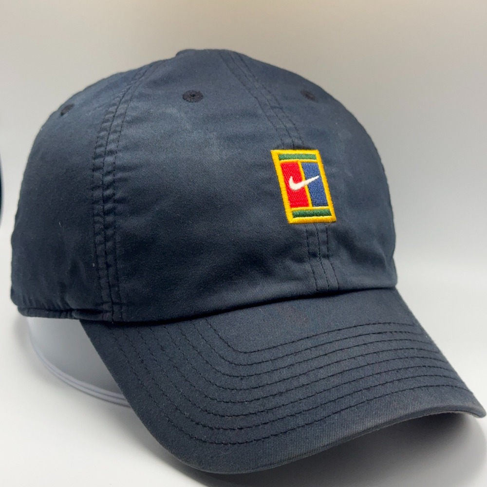 Nike Court Heritage86 Adjustable Hat Adult Adjustable Cotton Logo Black Tennis